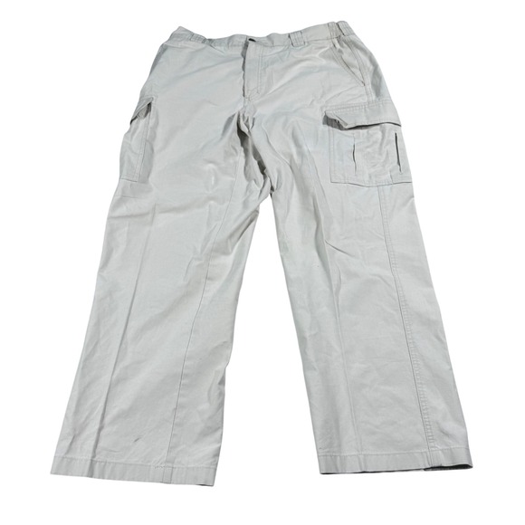 L.L. Bean Other - L.L. Bean Cargo Pants Mens 36x29 Khaki Stone Comfort Waist Cotton Utility 191819